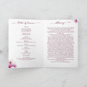 Magnolia Pink Floral Funeral Programme plié (Intérieur)