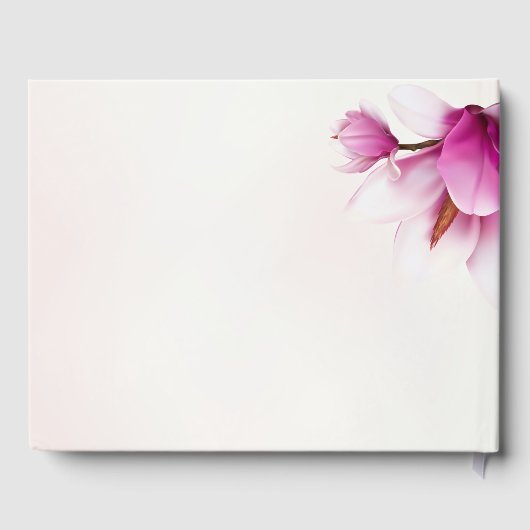 Magnolia Pink Floral Memorial Gastenboek (Achterkant)