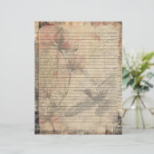 Magnolia Plant Oude Manuscript Briefhoofd (Staand voorkant)