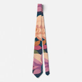Magnolia regenboog kleurrijk gepersonaliseerd patr stropdas (Voorkant)