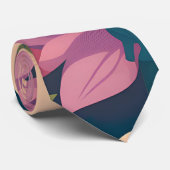 Magnolia regenboog kleurrijk gepersonaliseerd patr stropdas (Opgerold)
