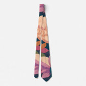 Magnolia regenboog kleurrijk gepersonaliseerd patr stropdas (Achterkant)