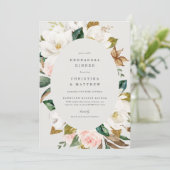 Magnolia repetitie diner uitnodigen menu (Staand voorkant)