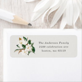 Magnolia Return Address Label