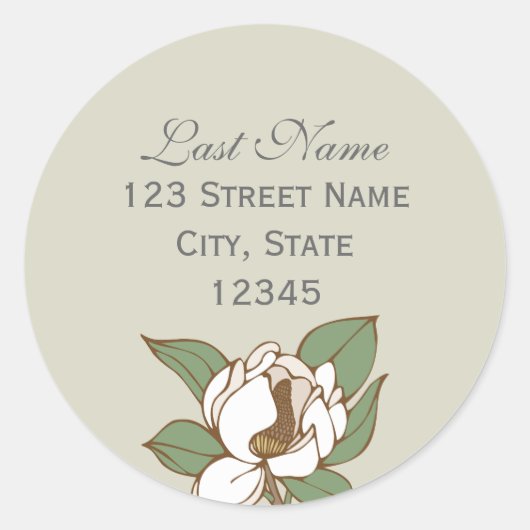 Magnolia Return Address Sticker (Voorkant)