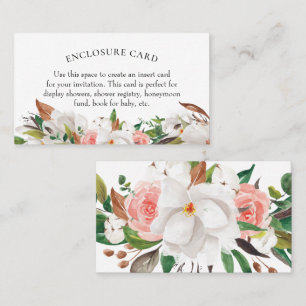Magnolia Roos Cotton Enclosure Kaart Visitekaartje