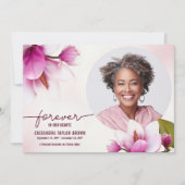 Magnolia Roze Bloemenmonument Dank u kaart (Voorkant)