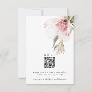 Magnolia RSVP Online QR Code Wedding Website Kaart