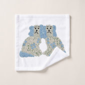 Magnolia Staffordshire Chiens Ginger Jars (Gant de toilette)