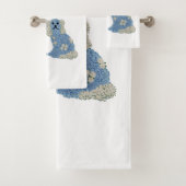 Magnolia Staffordshire Dogs Ginger Jars Bad Handdoek (Insitu)