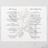 Magnolia Sud Modèle du programme de mariage plié (Dos)