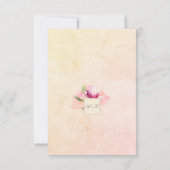 Magnolia Sunset Peach Waterverf RSVP Kaart (Achterkant)