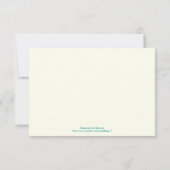 Magnolia tak turquoise bruiloft RSVP kaart (Achterkant)