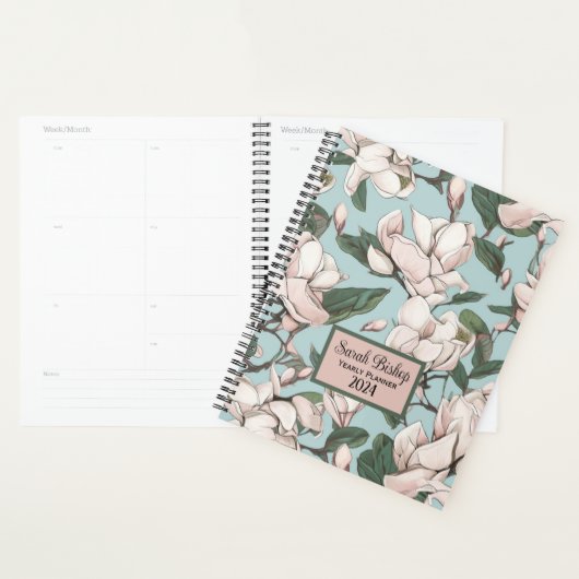 Magnolia Tree Custom Yan Planner Hardcover (Devant avec enveloppe)