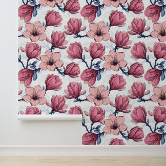 Magnolia tuin 2 behang