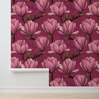 Magnolia tuin behang