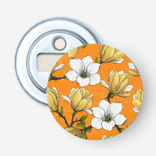 Magnolia tuin in geel button flesopener