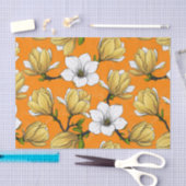 Magnolia tuin in geel tissuepapier (Craft)