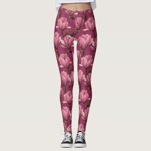Magnolia tuin leggings (Voorkant)