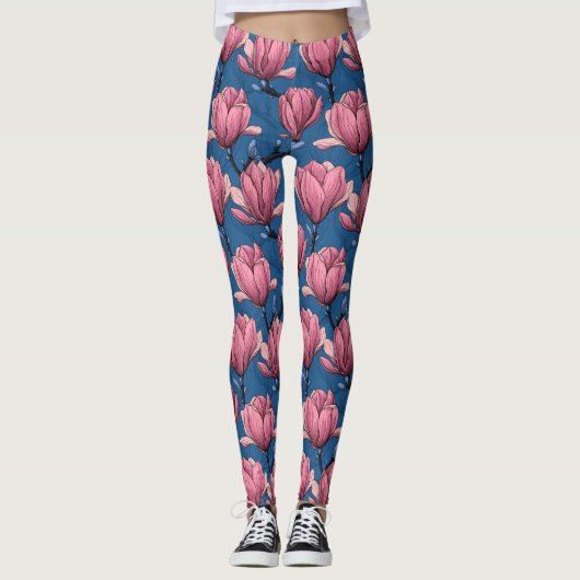 Magnolia tuin leggings (Voorkant)