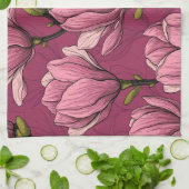 Magnolia tuin theedoek (Gevouwen)