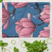 Magnolia tuin theedoek (Gevouwen)