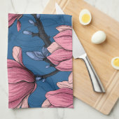 Magnolia tuin theedoek (Quarter Fold)