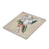 Magnolia-ventilator op strepes Tegeltje (Zijkant)