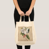  Magnolia-ventilator op strepes Tote Bag (Voorkant (product))