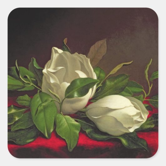 Magnolia Vierkante Sticker (Voorkant)