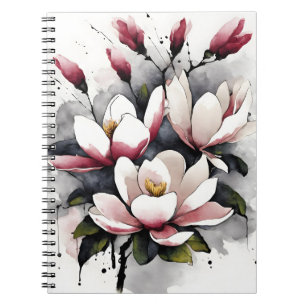 Magnolia - Watercolor bloemen Notitieboek