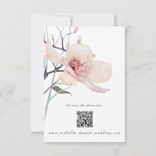 Magnolia Wedding Details Qr Code Enclosure Kaart