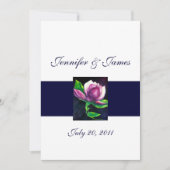 Magnolia Wedding Invitations Marine Rose (Devant)