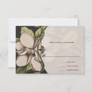 Magnolia Wedding Invitations on Ice RSVP Kaartje