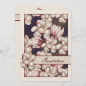 Magnolia Wedding Kaart (Voorkant / Achterkant)