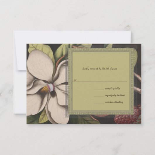 Magnolia Wedding RSVP (Devant)
