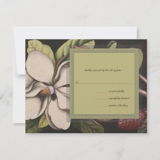 Magnolia Wedding RSVP (Devant)