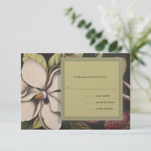 Magnolia Wedding RSVP (Staand voorkant)