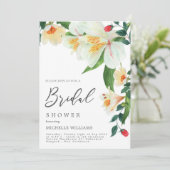 Magnolia Wedding Shower Invitation Card (Debout devant)