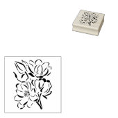 Magnolia - Wood Art Stamp Rubberstempel (Gestempeld)