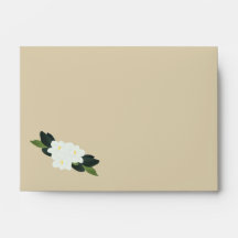 Magnolia Wreath Wedding Response Card Envelope