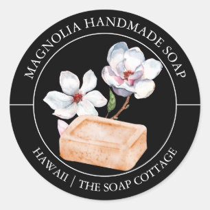 Magnolia zeep label