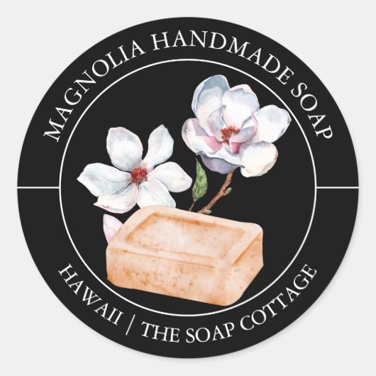 Magnolia zeep label (Voorkant)