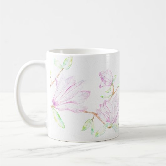 Magnolias à l'aquarelle de Mug (Gauche)