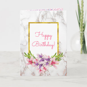 Magnolias Aquarelles, Carte D'anniversaire à Motif
