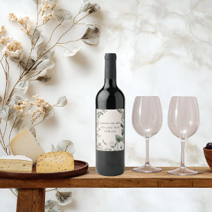 Magnolias blanc et Mariage papillon Étiquettes de 