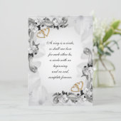 magnolias blanc faire-part de mariage (Debout devant)