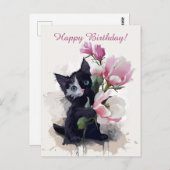 Magnolias bloom briefkaart (Voorkant / Achterkant)