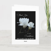 Magnolias de blanc de condoléances de Merci (Dos)