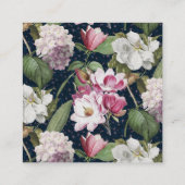 Magnolias en Hydrangeas Vierkante Visitekaartje (Achterkant)